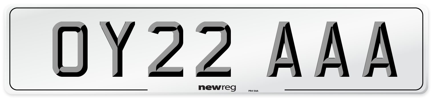 OY22 AAA Number Plate from New Reg
